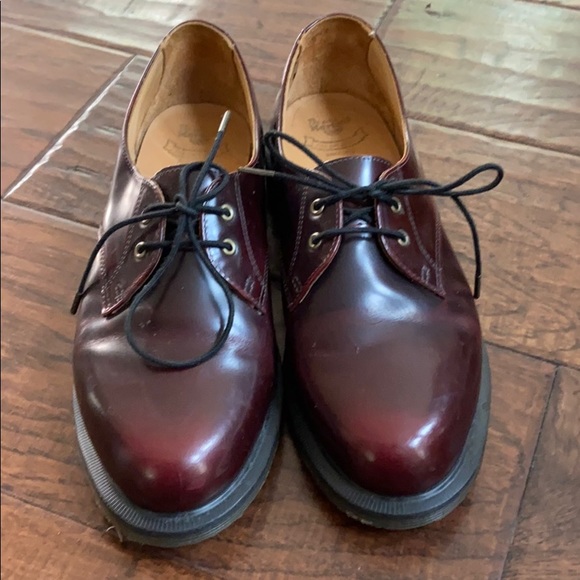 Dr. Martens Shoes - Dr. Martens Women's Oxford Lace-Up Shoes in Cherry Red